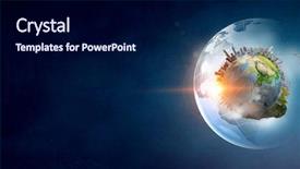  Presentation with sound - Colorful theme enhanced with glowing earth soundwaves - modern technology of sound backdrop and a navy blue colored foreground