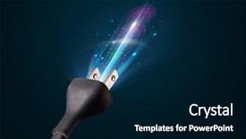  Presentation with electric cable - Presentation design featuring portrait of young beautiful woman watching a scary movie and eating popcorn isolated white background background and a lemonade colored foreground