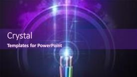  Presentation with electric cable - Amazing presentation theme having glowing-electric-cable-close-up backdrop and a violet colored foreground