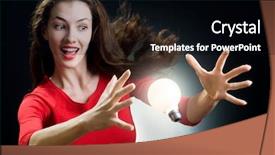  Presentation with beauty - Slide deck featuring glowing face - beauty lady with a lot background and a black colored foreground