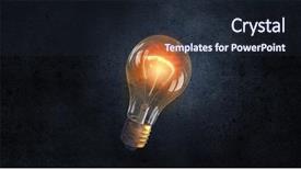  Presentation with glowing light bulb light bulb - Colorful presentation design enhanced with glowing glass light bulb backdrop and a wine colored foreground