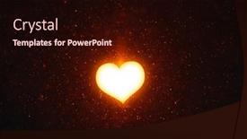  Presentation with shiny - Audience pleasing PPT theme consisting of glowing-heart-light-with-shiny backdrop and a wine colored foreground