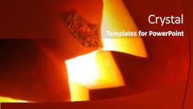  Presentation with lantern - Amazing theme having glowing-jack-o-lantern-detail backdrop and a crimson colored foreground