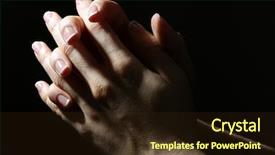  Presentation with jesus praying - Colorful slide set enhanced with glowing jesus - woman praying in darkness backdrop and a wine colored foreground