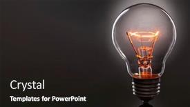  Presentation with black - Presentation design having glowing-lamp-on-black-background background and a black colored foreground