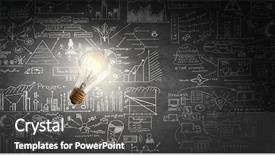  Presentation with bright - PPT theme consisting of glowing lightbulb - bright idea for success background and a dark gray colored foreground