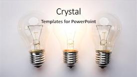  Presentation with glowing light bulb light bulb - Beautiful slide set featuring glowing lightbulb - light bulb isolated on white backdrop and a cream colored foreground