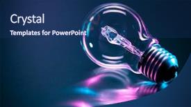  Presentation with glowing light bulb light bulb - Presentation with glowing lightbulb - light bulb background and a ocean colored foreground