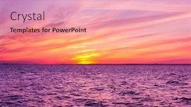  Presentation with paradise - Beautiful PPT theme featuring glowing paradise night is coming backdrop and a coral colored foreground