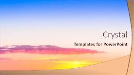  Presentation with paradise - Presentation theme enhanced with glowing-paradise-sunset-over-water background and a lemonade colored foreground