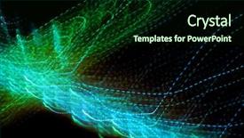  Presentation with light colors - PPT layouts enhanced with glowing streaking - abstract light painting of streaks background and a forest green colored foreground