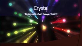  Presentation with blur - PPT theme consisting of glowing streaking - colorful blur light random pattern background and a navy blue colored foreground