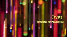  Presentation with abstract light - Colorful PPT theme enhanced with glowing streaking - motion blur colorful light streak backdrop and a tawny brown colored foreground