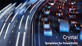  Presentation with traffic light - Beautiful slide set featuring glowing streaking - night traffic light of big backdrop and a ocean colored foreground