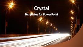  Presentation with traffic light - PPT theme enhanced with glowing streaking - night traffic light of big background and a black colored foreground