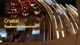  Presentation with traffic light - PPT layouts having glowing streaking - night traffic light of big background and a  colored foreground