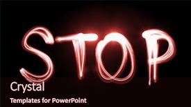  Presentation with cyber sex word written - Amazing PPT layouts having glowing streaking - word stop written with flashlight backdrop and a  colored foreground