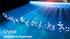  Presentation with abstract light brown - Amazing presentation theme having glowing streams data - fiber optics cable with lights backdrop and a teal colored foreground