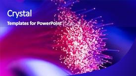  Presentation with fiber optics - Beautiful slide deck featuring glowing streams data - fiber optics lights abstract background backdrop and a  colored foreground