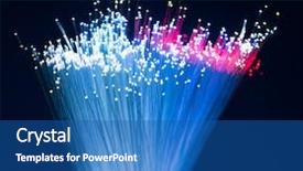  Presentation with fiber optics - Beautiful presentation design featuring glowing streams data - fiber optics lights abstract background backdrop and a  colored foreground