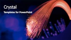  Presentation with abstract light brown - Cool new slide deck with glowing streams data - fiber optics lights abstract background backdrop and a black colored foreground