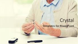  Presentation with glucometer - Audience pleasing slides consisting of glucometer checking blood sugar backdrop and a lemonade colored foreground