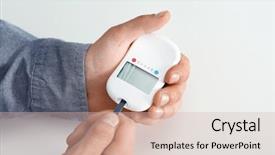  Presentation with diabetes digital - Amazing theme having glucometer on white background diabetes backdrop and a soft green colored foreground