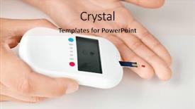  Presentation with mellitus - Slide deck with glucometer on white background diabetes background and a  colored foreground