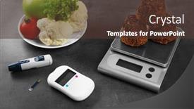  Presentation with cookies - Amazing slide set having glucose meter with vegetables backdrop and a tawny brown colored foreground