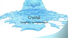  Presentation with liquid - Cool new presentation theme with glue drop - blue flowing liquid isolated backdrop and a arctic colored foreground