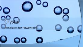  Presentation with many bubbles in water close - Beautiful PPT theme featuring glue drop - bubbles in water micro magnification backdrop and a  colored foreground
