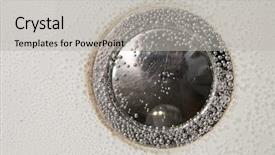  Presentation with bottom up - Slides with glue drop - bubbles on bottom background and a light gray colored foreground