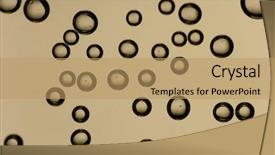  Presentation with wall - Presentation design having glue drop - bubbles on vessel wall micro background and a coral colored foreground