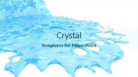  Presentation with glue - Presentation consisting of glue drop - flowing liquid isolated on white background and a arctic colored foreground