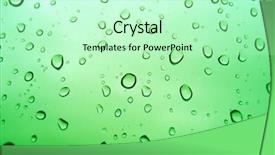  Presentation with green - Presentation design having glue drop - green condensation macro shot background and a  colored foreground