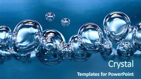  Presentation with glue - Presentation theme with glue drop - stark blue bubbles in gel background and a ocean colored foreground