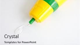  Presentation with glue - Beautiful presentation featuring glue on a white surface backdrop and a white colored foreground