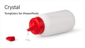  Presentation with glue - Cool new presentation design with glue tube isolated on white backdrop and a white colored foreground