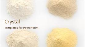  Presentation with flour - Beautiful slides featuring nutrition free - different kinds of flour backdrop and a lemonade colored foreground