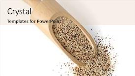  Presentation with quinoa - Beautiful PPT layouts featuring vitamin free - scoop with raw quinoa grains backdrop and a lemonade colored foreground