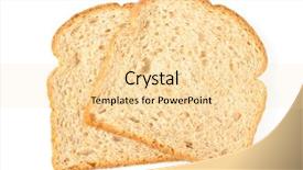  Presentation with food white - Presentation design with whole grain bread isolated background and a blonde colored foreground