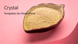  Presentation with gluten free - Beautiful slides featuring gluten free amaranth grain backdrop and a light gray colored foreground