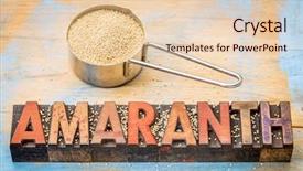  Presentation with wood wood grain - Slide set consisting of gluten free amaranth grain background and a lemonade colored foreground