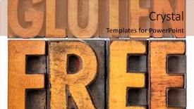  Presentation with gluten free - Slide set enhanced with gluten free banner - isolated word background and a coral colored foreground