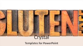  Presentation with gluten free - Amazing slide set having gluten free banner - isolated word backdrop and a coral colored foreground