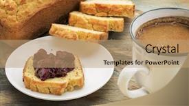  Presentation with gluten free - Amazing slide set having gluten free breakfast - bread made backdrop and a  colored foreground