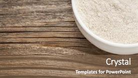  Presentation with brown rice - Beautiful PPT theme featuring gluten free brown rice flour backdrop and a violet colored foreground