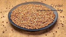  Presentation with gluten free - Presentation featuring gluten-free-buckwheat-kasha background and a coral colored foreground