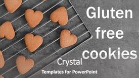  Presentation with gluten free - PPT theme consisting of gluten free cookies concept background and a gray colored foreground