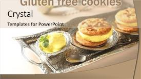  Presentation with gluten - PPT theme with gluten free cookies concept background and a lemonade colored foreground